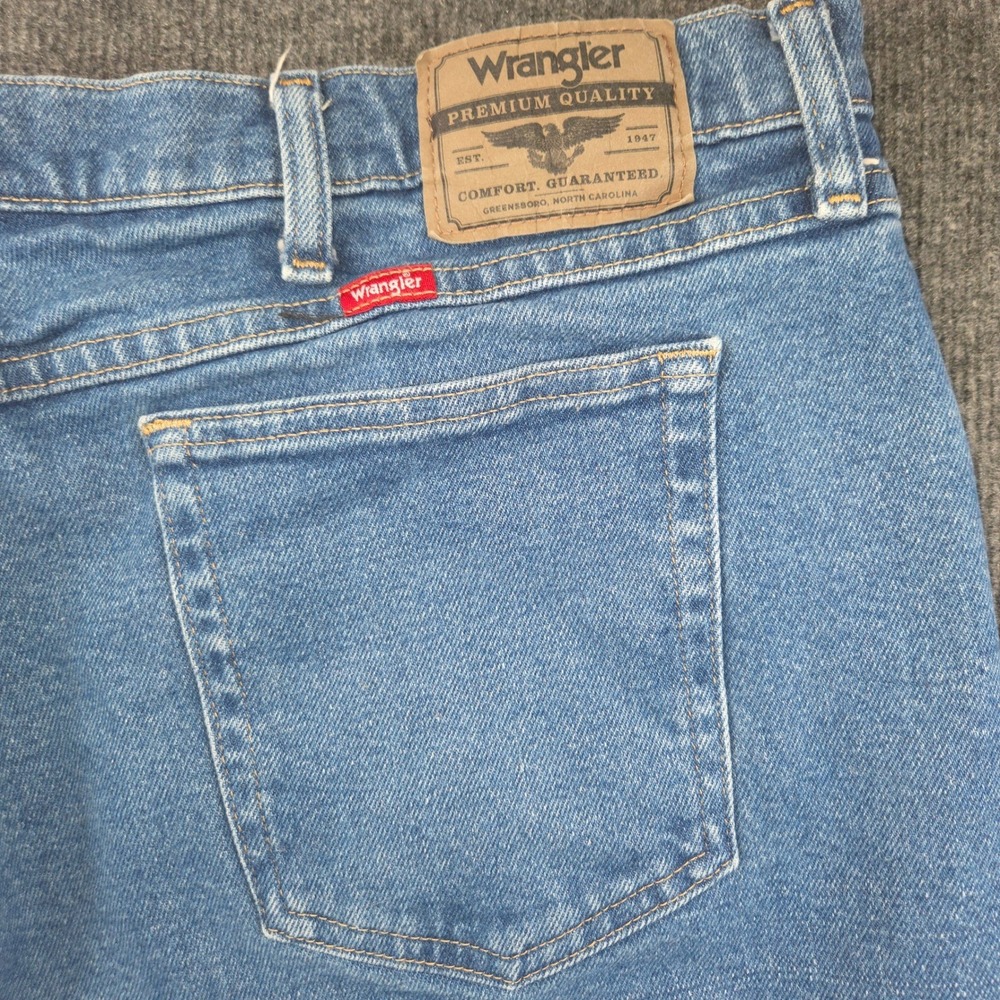 Wrangler Straight Leg Jeans Mens 44x29 Blue Good Rugged Western Americana Denim